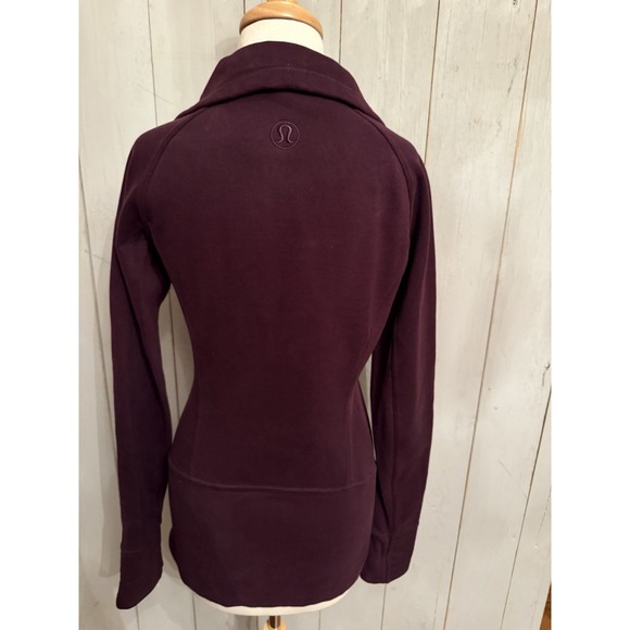 Lululemon Radiant Jacket II Womens‎ 6 Burgundy Red Fleece Full Zip Knit - Picture 13 of 14